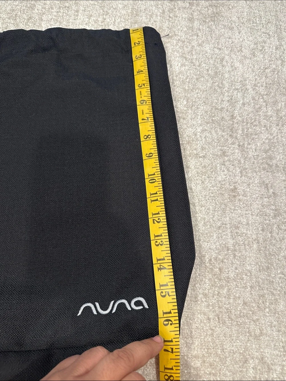 Nuna Black Drawstring Storage Bag